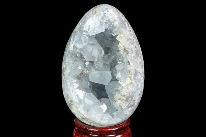 Crystal Filled Celestine (Celestite) Egg Geode - Madagascar #100028